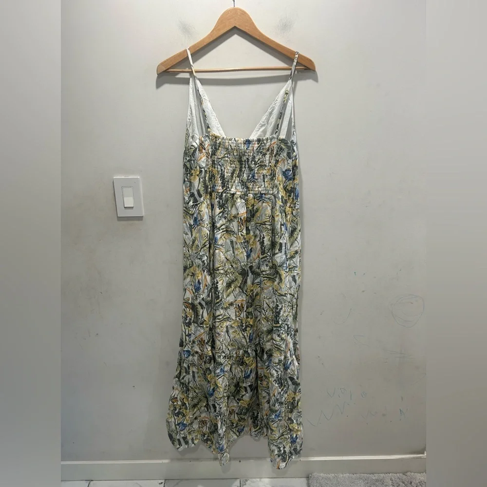 abercrombie fitch Tropical Plunge Maxi Strappy Tank Dress.
